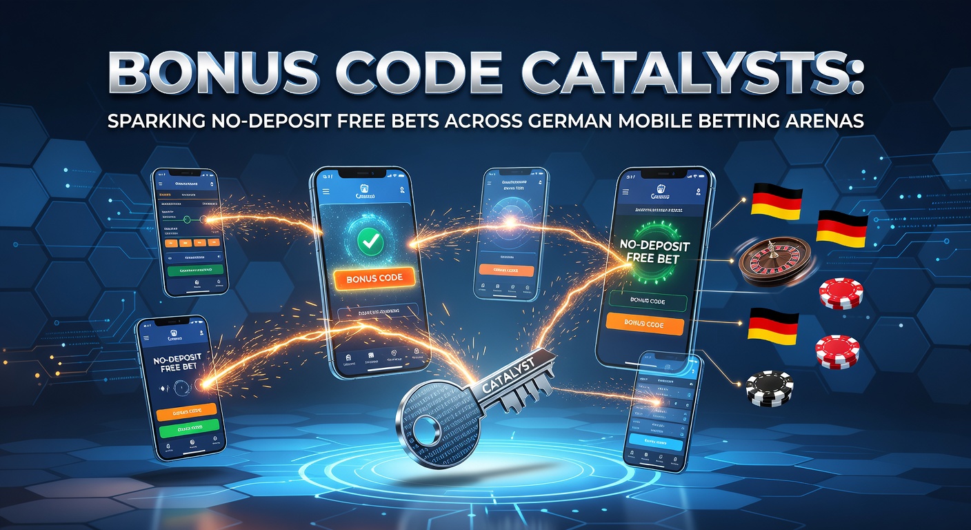 Smartphone mit aktiviertem Bonus-Code für No-Deposit-Free-Bets in einer deutschen Wett-App, umgeben von leuchtenden Wett-Symbolen
