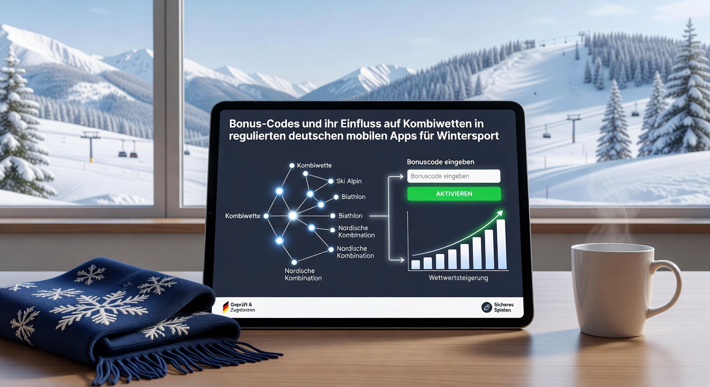 Detailansicht einer Akkumulator-Wette mit angewendetem Bonus-Code in einer deutschen Wintersport-App