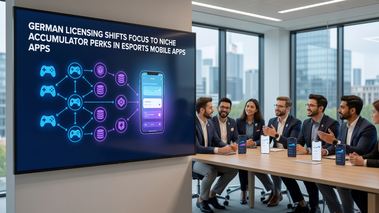 Darstellung von mobilen Esports-Wett-Apps mit Fokus auf Akkumulator-Boni