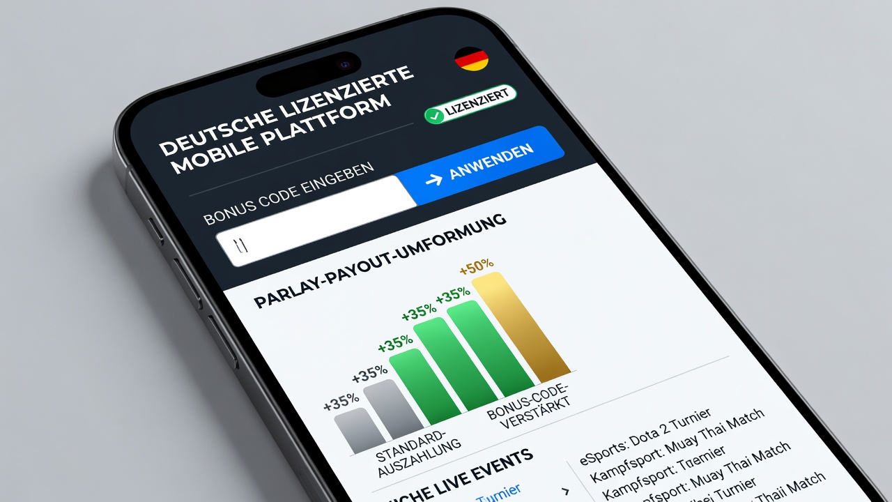 Darstellung von Live-Events und angepassten Parlay-Auszahlungen auf deutschen Wett-Apps